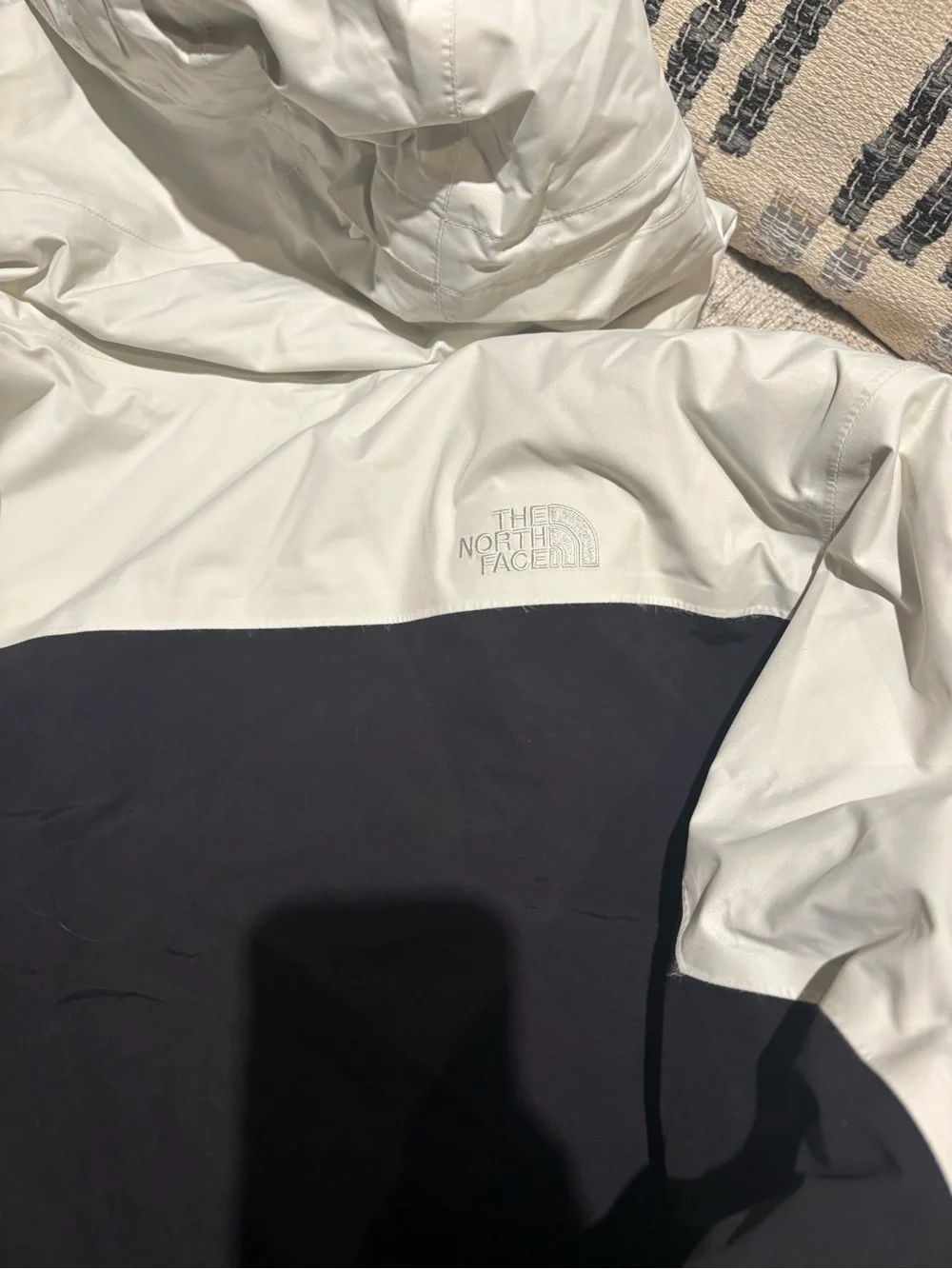 The North Face Men's Black and White Ski Hooded Jacket